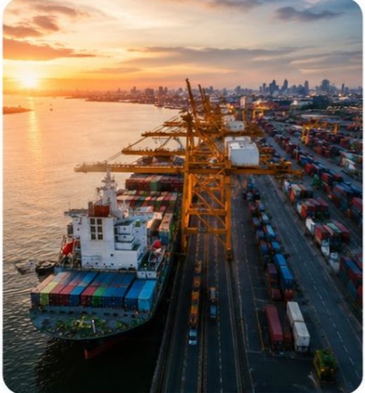 Port crane machinery